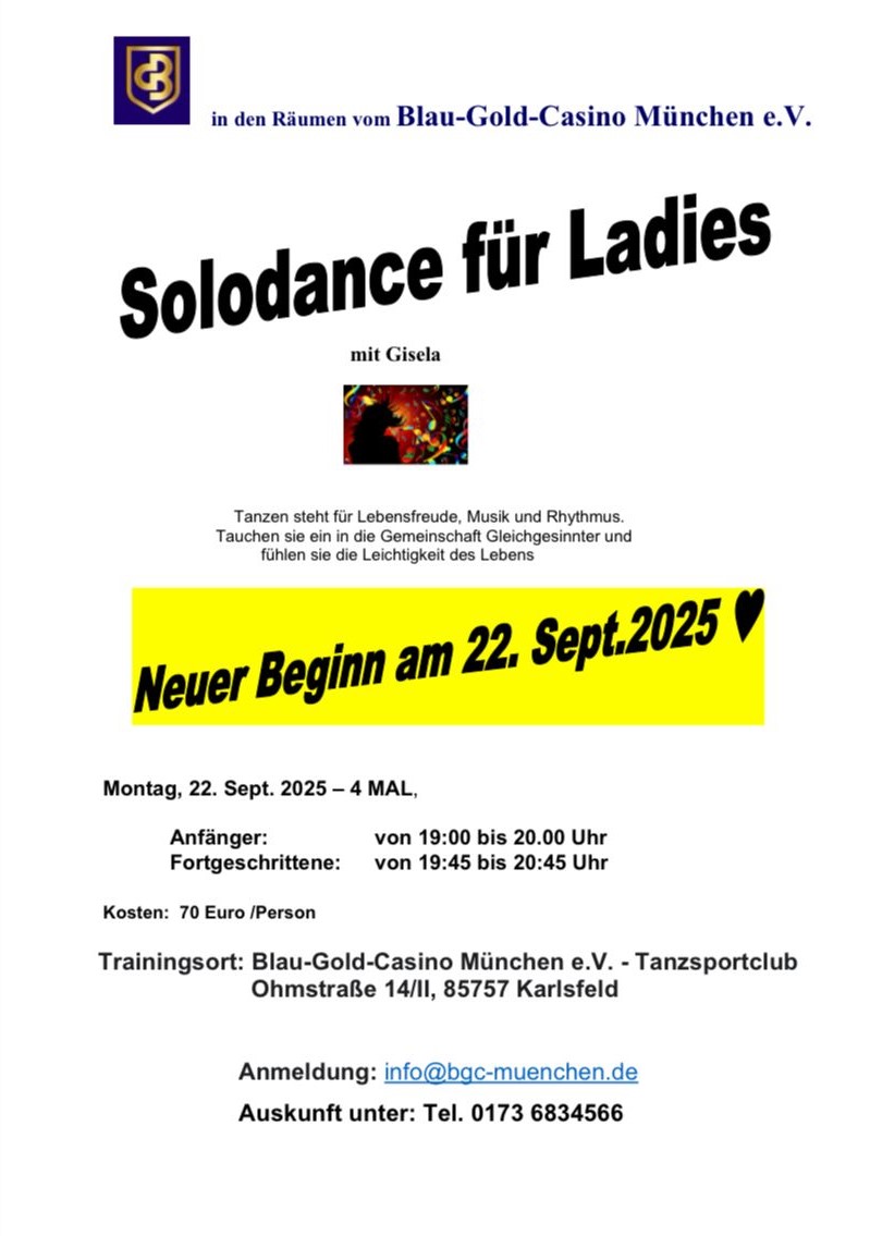 Solodance für Ladies ab September